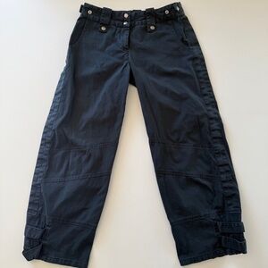 Anthropologie-Sitwell-Navy-Adjustable-Cargo Pant-Snaps-Utility-Casual-Size 4